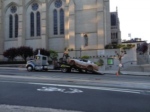 picking up the stunt car